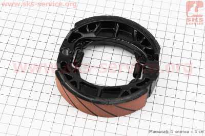 Тормозные колодки задние к-кт, 105мм (барабан, накладки с выборкой) 10, 12