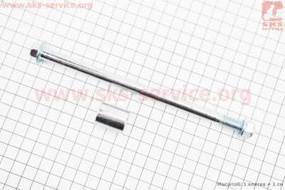 Ось переднего колеса d10mm; L180mm + втулка, гайка, тип 1