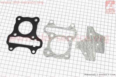 Прокладки поршневой Suzuki LETS 4T50cc-39мм, к-кт 3 детали (метал), Тайвань