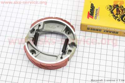 Тормозные колодки барабан Honda DIO 50 (пружины под углом), D=90mm
