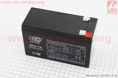 Аккумулятор OT9-12 - 12V9Ah (L151*W65*H94mm) для ИБП, игрушек и др.