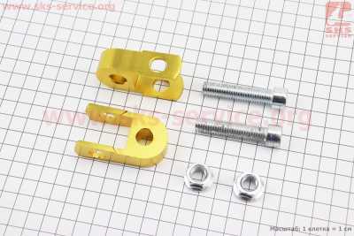Удлинитель заднего амортизатора 27мм к-кт 2шт + болты + гайки, желтый