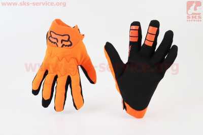 Перчатки мотоциклетные XL-Чёрно-Оранжевые, тип 2