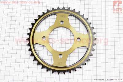Звезда задняя JD125 - 428-38Т - d=58; 4отв.*78mm каленая