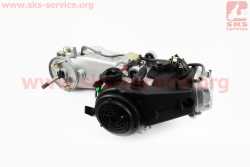 Двигатель скутерный в сборе 150куб (длинный вариатор, длинный вал) + карбюратор, коммутатор, катушка зажигания, фильтр воздушный