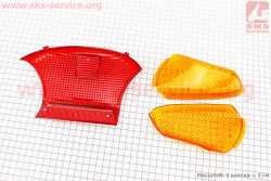 Suzuki LETS-I/II/III стекло- стопа, красное + поворотов, желтые к-кт 3шт