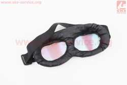 Очки РЕТРО, чёрно-серебристые (хамелеон стекло), MT-006