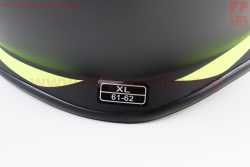 Шлем кроссовый/эндуро/АТV HF-116 XL 61-62см (наш замер 57-58см М), ЧЁРНЫЙ матовый с зелёным рисунком Q178Y