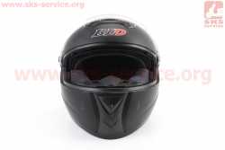 Шлем интеграл, закрытый+очки BLD-М61 S (55-56см), ЧЁРНЫЙ матовый