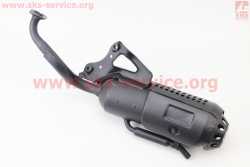 Глушитель Honda DIO ZX AF34/35, LEAD AF-48, ЧЕРНЫЙ