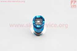 Лампа фары диодная P15D-25-1 - LED-2+1 синяя подсветка (синяя)