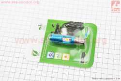 Лампа фары диодная P15D-25-1 - LED-2+1 синяя подсветка (синяя)
