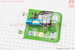 Лампа фары диодная H4 - LED-2+1 синяя подсветка (синяя)