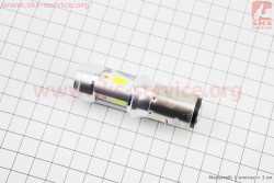 Лампа фары диодная BA20D - LED-3+1 линза с синей подсветкой