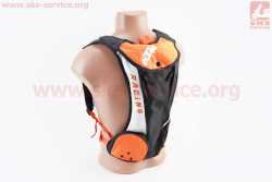 Мото рюкзак с питьевой системой 20х45х8см, Чёрно-Оранжевый, тип 2