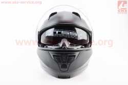 Шлем модуляр, закрытый с откидным подбородком+откидные очки BLD-162 М (57-58см), ЧЁРНЫЙ матовый