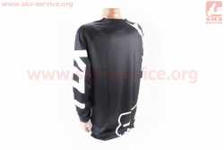 Футболка (Джерси) мужская XL-(Polyester 100%), длинные рукава, свободный крой, бело-чёрная, НЕ оригинал