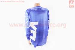 Футболка (Джерси) мужская XL-(Polyester 100%), длинные рукава, свободный крой, сине-белая, НЕ оригинал