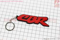 Брелок CBR, резиновый 87х24мм, красный